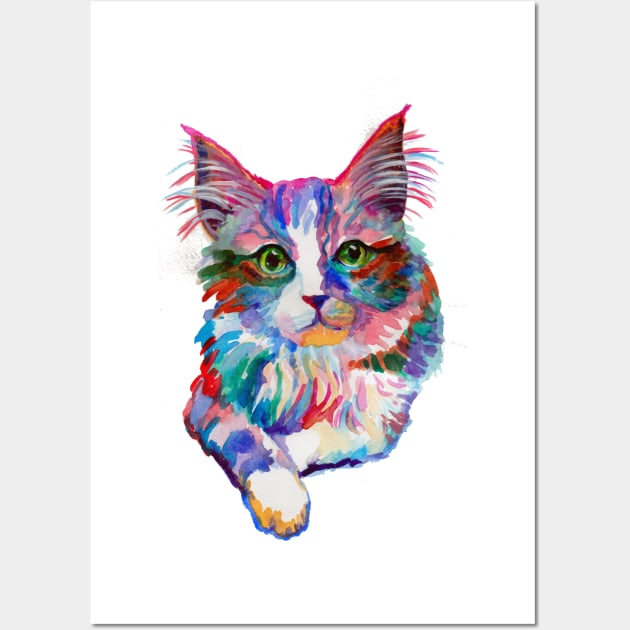 Gree eyes cat Wall Art by AgniArt